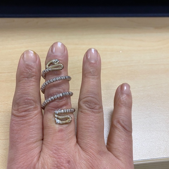 Wraparound Snake Ring Gold/Silver Finish - Picture 1 of 4